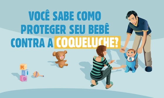 Infográfico Coqueluche - 1: Você sabe como proteger seu bebê contra a coqueluche?