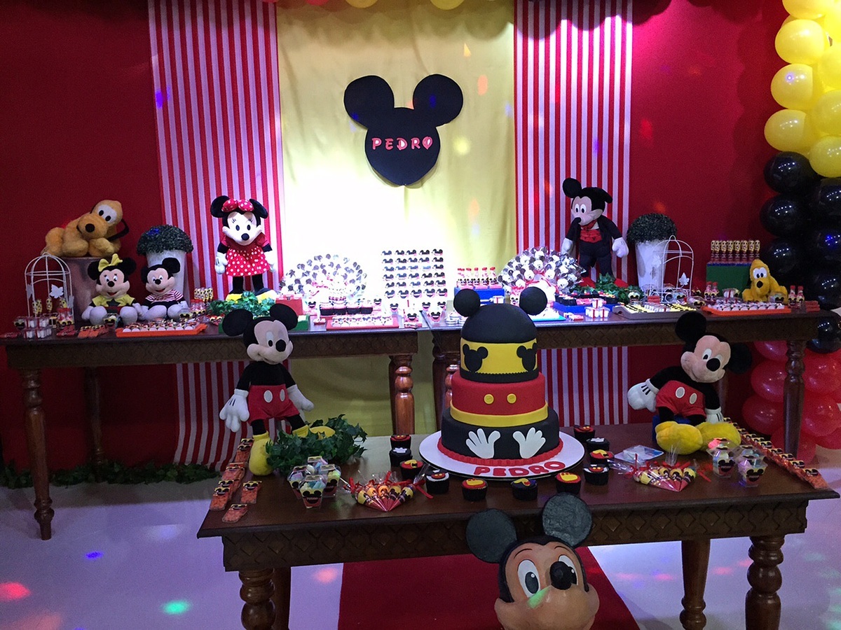 Festa de aniversário com o tema Mickey - foto: Espaço Encantado / divulgação